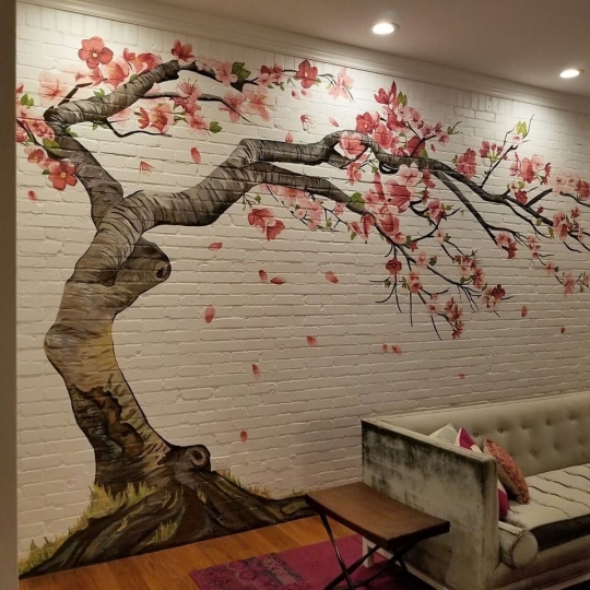 Vẽ tranh tường Phòng khách
