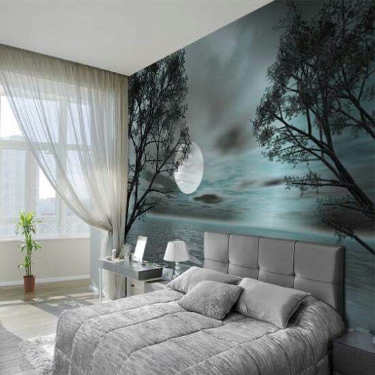 Mẫu tranh vẽ tường phòng ngủ đẹp 